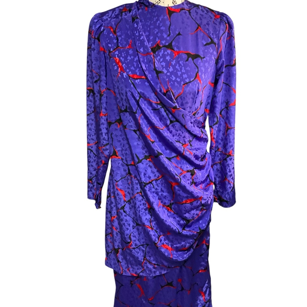 Brenner vintage purple red dress medium no size tag